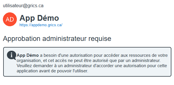 Fenêtre d’approbation requise